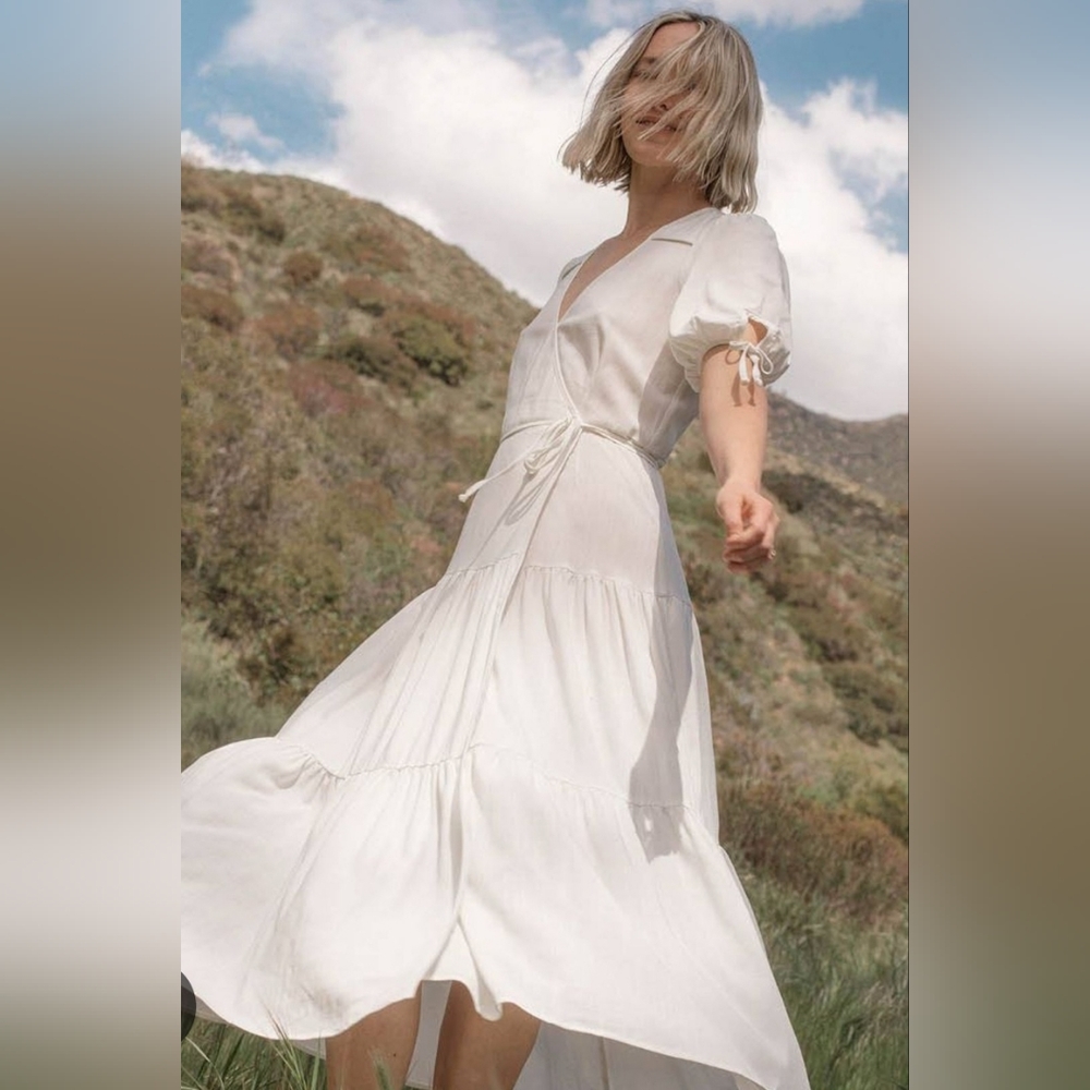 Christy Dawn Cream Maxi Dress L